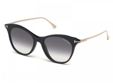 Tom Ford FT0662 01B Shiny Black Palladium/Gradient Smoke