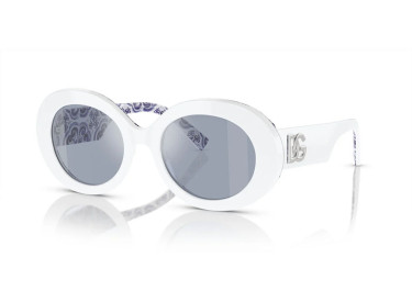Dolce & Gabbana DG4448 337155 White On Blue Maiolica/Light Blue Mirror Silver