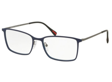 Prada Sport PS51LV 3701O1 Blue Rubber/Gunmetal Rubber 54mm