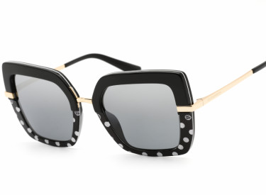 Dolce & Gabbana DG4373F 331688 Black/Pois / Grey Mirror Silver Gradient