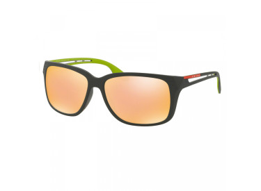 Prada PS03TS 1BO132 Matte Black/Orange