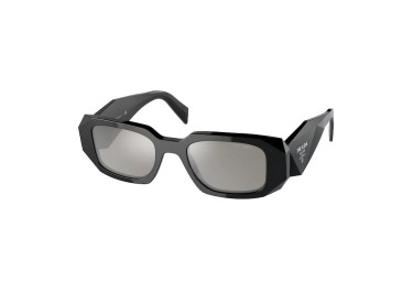 Prada PR17WSF 1AB2B0 Shiny Black/Light Grey Mirror Silver
