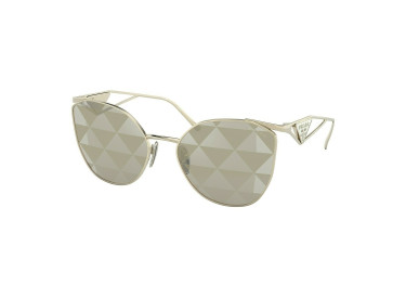 Prada PR50ZS ZVN04T Pale Gold/Brown Tampo Triangles Silver