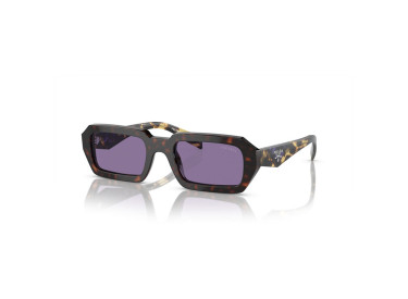 Prada PRA12S 17N50B Havana/Violet Mirror Silver Internal