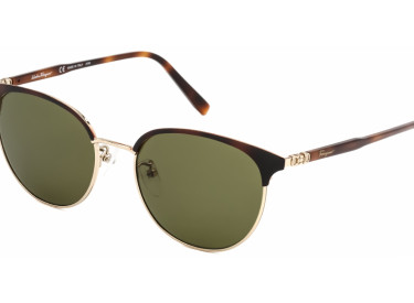 Salvatore Ferragamo SF2201S 723 Gold/Tortoise / Green