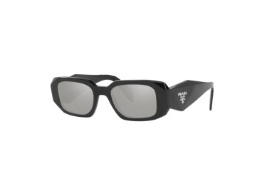 Prada PR17WS 1AB2B0 Black/Light Grey Mirror Silver