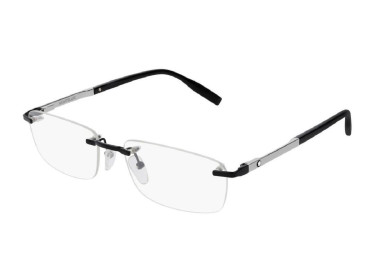 Montblanc MB0023O 001 Black/Silver 57mm