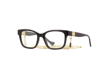 Gucci GG1025O 003 Black with Gold Detachable Chain 51mm