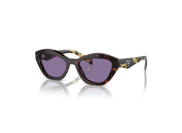 Prada PRA02S 17N50B Havana/Violet Mirror Internal Silver