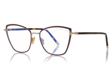 Tom Ford FT5740-B 048 Brown Enamel/Rose Gold/Blonde Havana 54mm