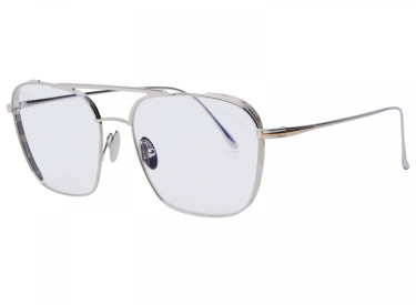 Tom Ford TF5659-B 018 Shiny Silver Blue Block 56mm