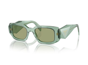 Prada PR17WS 11R10E Transparent Sage/Green Mirror Internal Silver