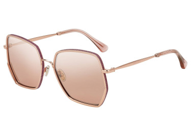 Jimmy Choo ALINE/S EYR/2S Gold Copper Glitter Pink/Pink Mirror