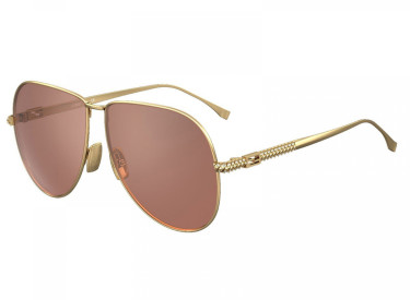 Fendi FF0437/S 0012M Yellow Gold Rose Flash Mirror Lens