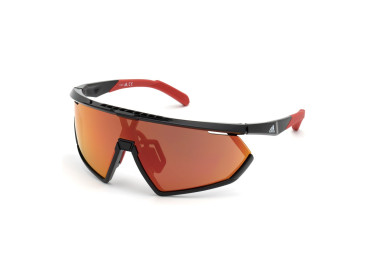 Adidas SP0001 01L Shiny Black/Roviex Mirror and Orange