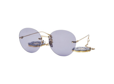 Gucci GG1149S 006 Gold/Purple with Chain Flower