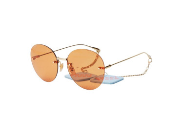 Gucci GG1149S 007 Gold/Orange with Chain Blue Pendants